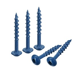 sourcing map #8x1-1/4" Pocket Hole Screws, 250pcs Square Drive Self Tapping Wood Screws with Blue Coated for Woodworking