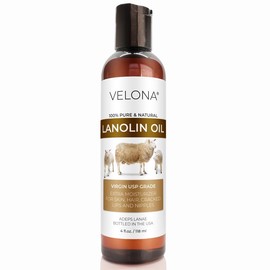 velona Lanolin Oil USP Grade 4 fl oz | 100% Pure and Natural Carrier Oil | Refined, Cold pressed | Skin, Hair, Body & Face Moisturizing