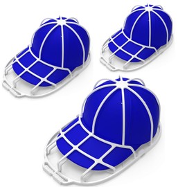 YEENOR Hat Washer (3 Pack) - Baseball Cap Cleaner for Adults & Kids, Durable Plastic Hat Holder for Portable Washing Machines or Dishwashers, White