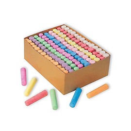 S&S Worldwide Giant Box of Jumbo Sidewalk Chalk, 126 Pieces, 9 Colors - Bulk Set Color Splash Outdoor Colored Chalk for Kids and Toddlers Ages 3+, Non-Toxic