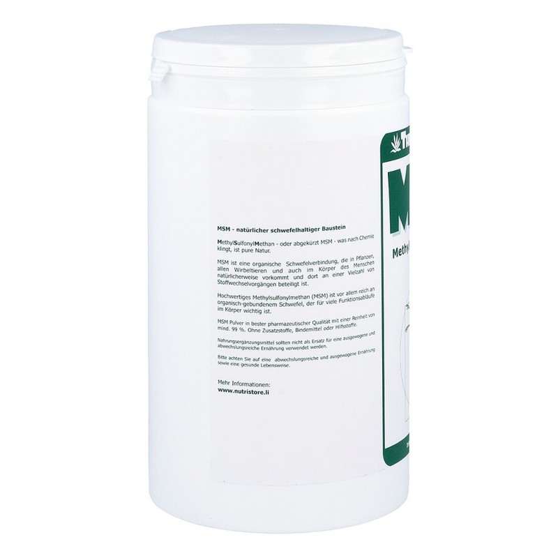 MSM 100% Pure Methyl-Sulfonyl-Methane Powder 1000 g Vegan