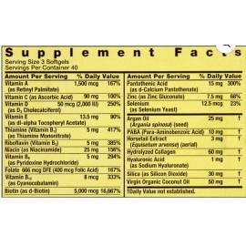 Spring Valley Hair Skin & Nails Dietary Supplement Softgels 5000 Mcg / 120 count