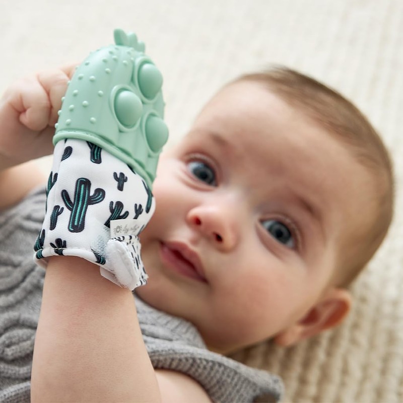 Itzy Ritzy Popper Teether Mitt (Cactus)