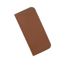 FEISEDY B1194 Eyeglass Case, Leather, Sunglasses Case, Slim, Thin, Soft, Carrying, 0.5 oz (15 g), Ultra Lightweight, Easy to Use, Stylish, Men's, Women's,, Braun