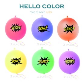12pack POW ! " Punch Balloons, punch balloons for kids, punching balloons, punching balloons for kids