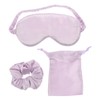 Beavorty Faux Silk Sleep Mask Set Soft Adjustable Eye Cover