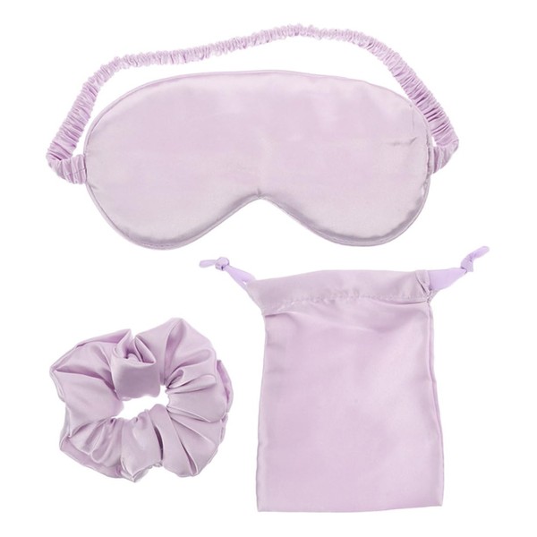 Beavorty Faux Silk Sleep Mask Set Soft Adjustable Eye Cover