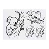 4 x 'Koala Napping In Tree' Temporary Tattoos - Water