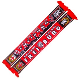 Freiburg Scarf (Skyline, Meine Heimat, Meine Liebe), Red, White, Black, Yellow