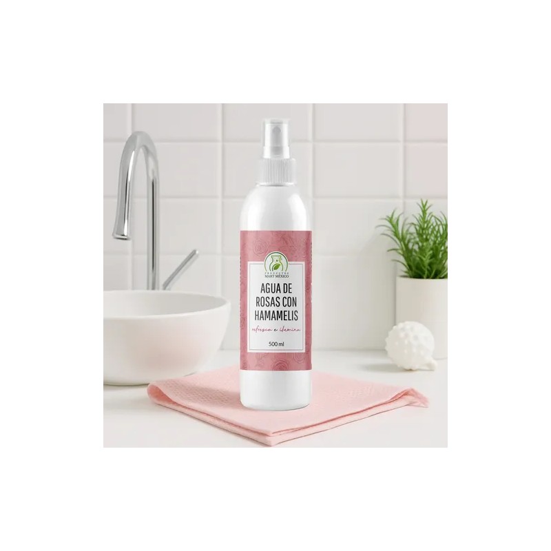 Agua De Rosas Con Hamamelis Minimiza Los Poros (500ml)