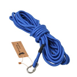 SRT Long Leash, Round Rope, Available In 4 Colors, Lightweight, Floats on Water, Tangle-Resistant, For Medium and Large Dogs, Stretchy, Training Leash, 32.8 ft (10 m), Blue