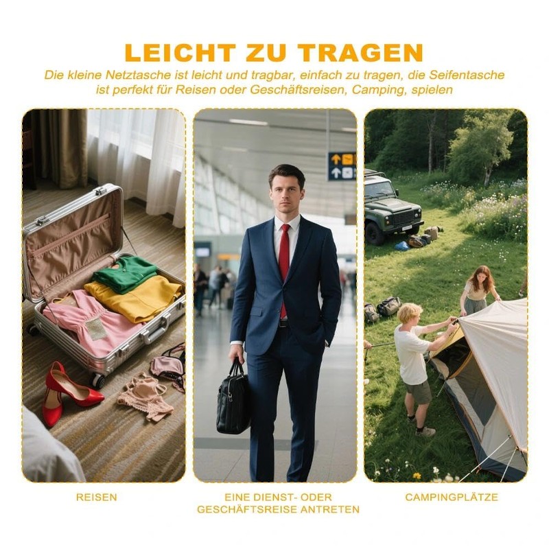 6 Stück Seifensäckchen Bio,Nylon Seifenbeutel, Seifensack Zum Duschen, Sicherer und