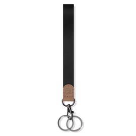 [GADIEMKENSD] Super Cool Wrist Strap, Lightweight Hardware, Genuine Leather Key Strap, Key Holder, Black