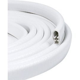GoldWheel 16FT Edge Trim U-Channel Door Entry Guard 1/2" X 3/8" - Fit Gap 3/64" to1/4 Rubber Seal Trim Edge with Metal Car Door Edge Sealing Strip Metal Edge Protector, White