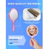 Handheld Makeup Mirror with Handle – Double-Sided 1X/5X Magnification, Travel-Friendly,