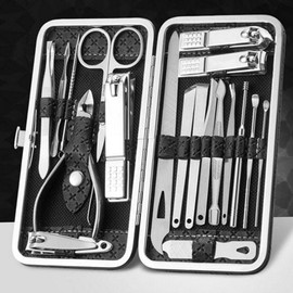 화의시대16 19-Piece Portable Nail Clipper Set for Nail Care AWFNYJUG