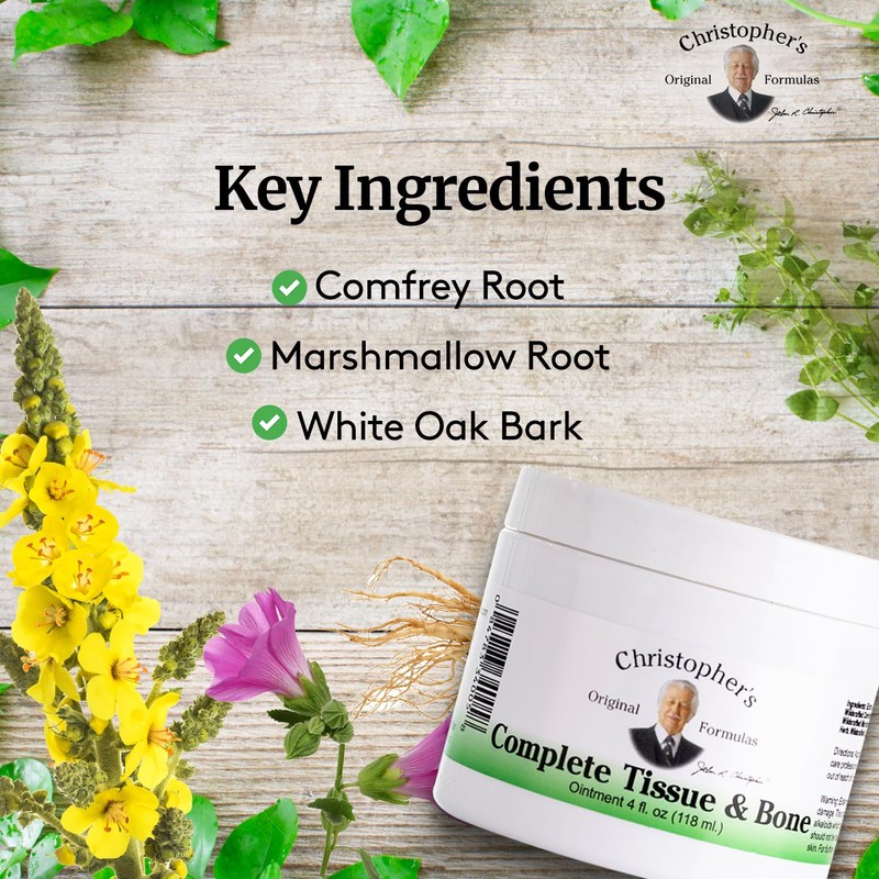 Christopher's Original Formulas Complete Tissue & Bone Ointment, Herbal Topical