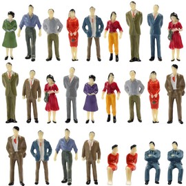 P50 Model Trains Architectural 1:50 O Scale Painted Figures O Gauge Sitting and Standing People for Miniature Scenes New (100PCS)