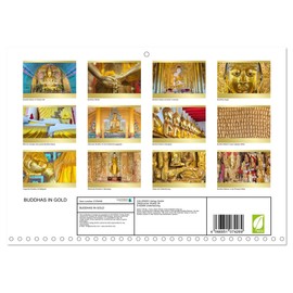 BUDDHAS IN GOLD (Monthly Wall Calendar 2026 11.7" x 16.5" (open)), CALVENDO 14 Month Calendar