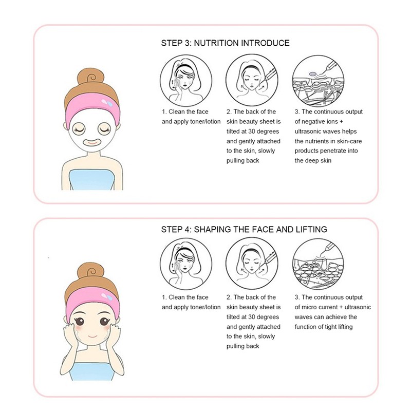 Face Skin Scrubber Vibration Face Peeling Machine Ultrasonic Exfoliating SkinCare