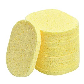 Pack of 10 Face Wash Sponge, 10 mm Natural Cellulose Face Sponges, Make-Up Sponge Pads, Makeup Remover Pads, Reusable for Facial Cleansing, Exfoliating Mask, Spa Massage (B)