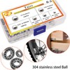 Taiss 620PCS 304 Stainless Steel Precision Balls,Bicycle Bearing Balls Assortment