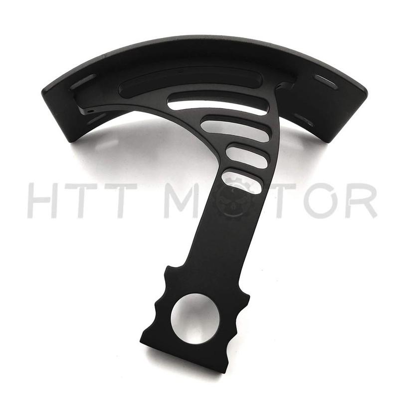 HTTMT MT360-02-BK Black Vertical Curved Mount License Plate Bracket Tag