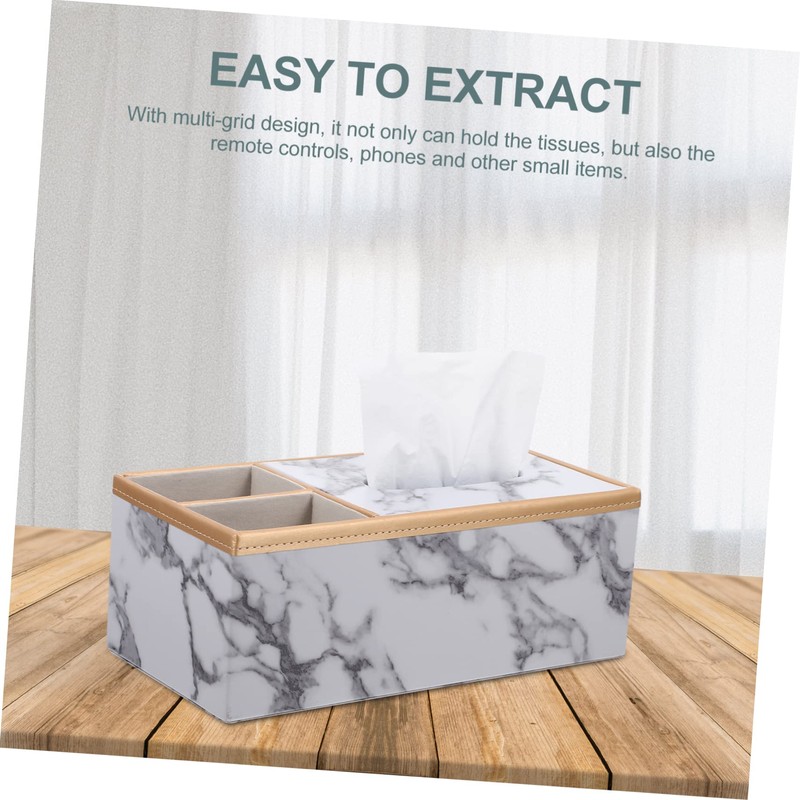 ABOOFAN Nordic Marble Tissue Box Holder Elegant Design for Home