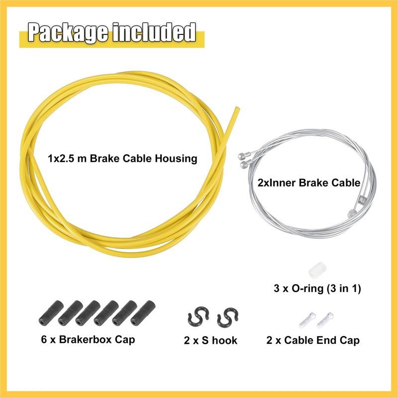 BULLSPANN Inner Brake Cable Wire Housing Kit for Mountain Bike