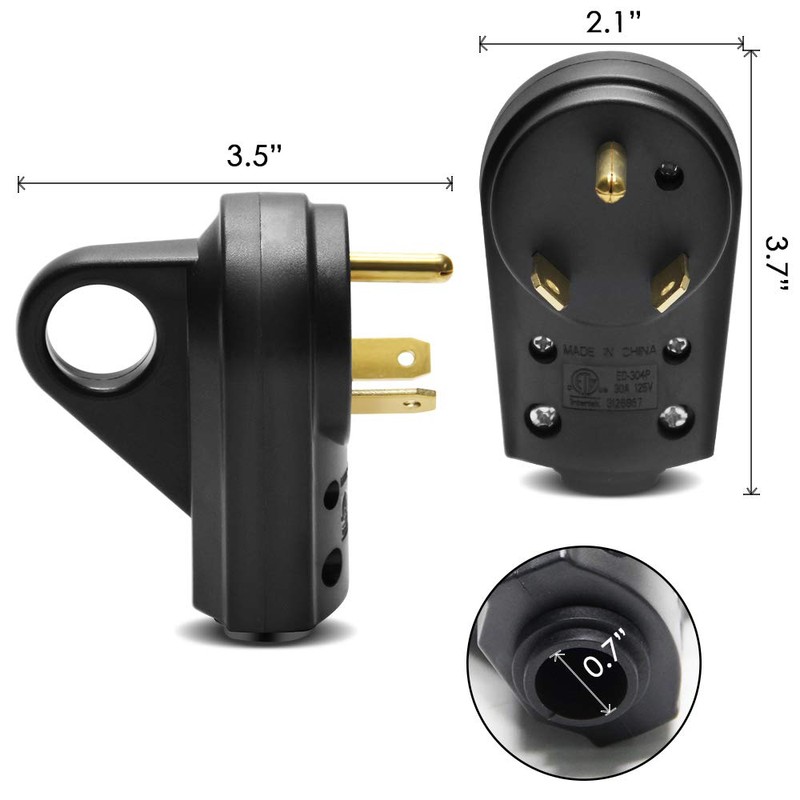 OPL5 30AMP RV Replacement Male Plug - Heavy Duty NEMA
