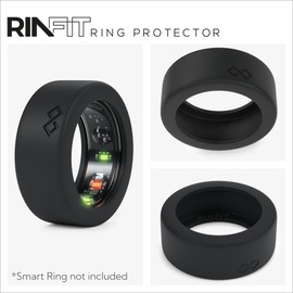 Rinfit Smart Ring Protector - Compatible with 7mm Smart Rings - Silicone Ring Cover for Working Out - ClassicFit - Clear, M