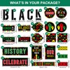 Mooliwe 71 Pcs Black History Month Bulletin Board Decorations African
