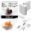 DLux 100 - Platos para aperitivos con tenedores, cucharas de
