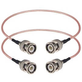 Boobrie RG316 Cable BNC Male to Male Cable 30 cm Pack of 2 BNC Coaxial Cable RG316 50Ohm BNC to BNC Male Cable HD-SDI Cable for CCTV DVR Video Signals Antenna Portable Amateur Radio Scanner