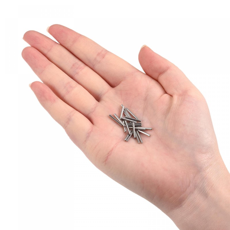 sourcing map 1.6x12mm Dowel Pins, 20pcs 304 Stainless Steel Round