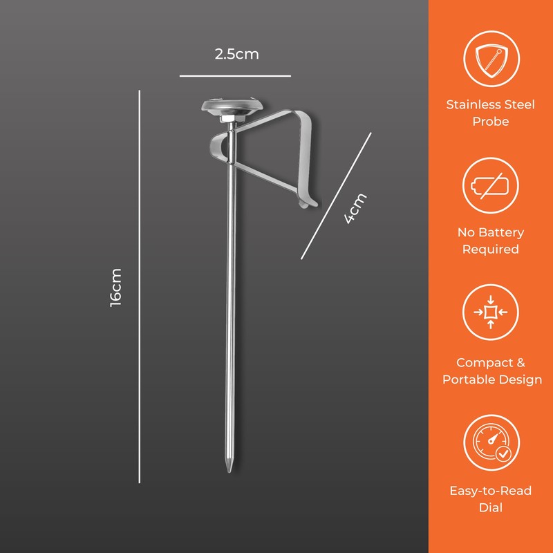 Innoteck Essentials Frothing Thermometer 15.5 cm - Stainless Steel -