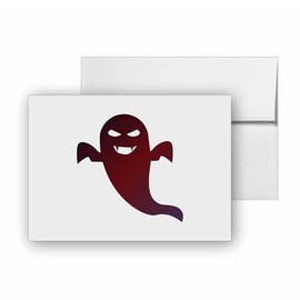 Ghost with vampire teeth, ghost blank cards CC-887