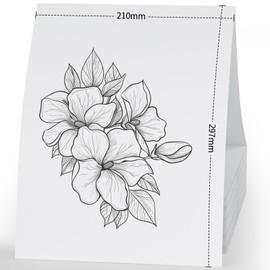 NefLaca Thermal Paper A4 100 Sheets Thermal Printer Paper 210 x 297 mm Compatible with M08F, M832, M835, Q302, MT800, MT800Q and Other Portable A4 Printers, Office Supplies