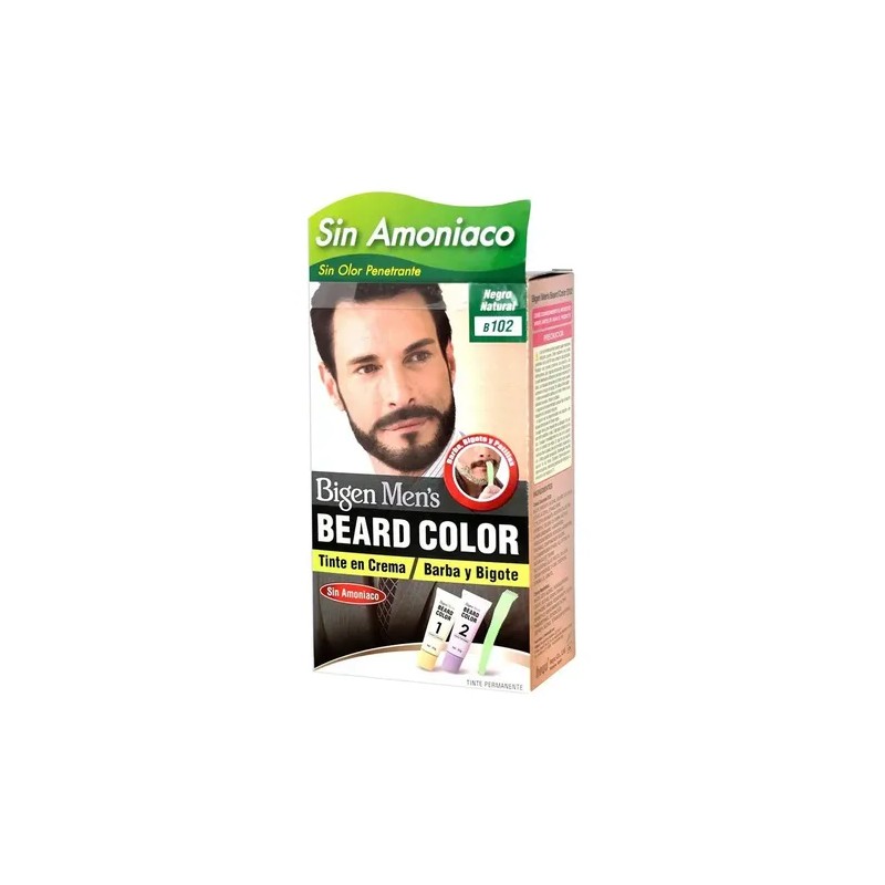 Tinte para caballero Bigen Men barba negro natural 40g