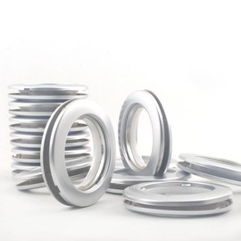42 Pack Curtain Grommets Inner Diameter 1-9/16"(40mm) Plastic Curtain Large Eyelet Rings Nanoscale Low Noise Large Grommet Kit for Fabric (Silver)