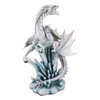Ebros Gift White Arctic Snow Winter Dragon On Giant Crystal