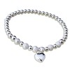 Silver Colour Round Beads With Star Dust Beads Heart Charms