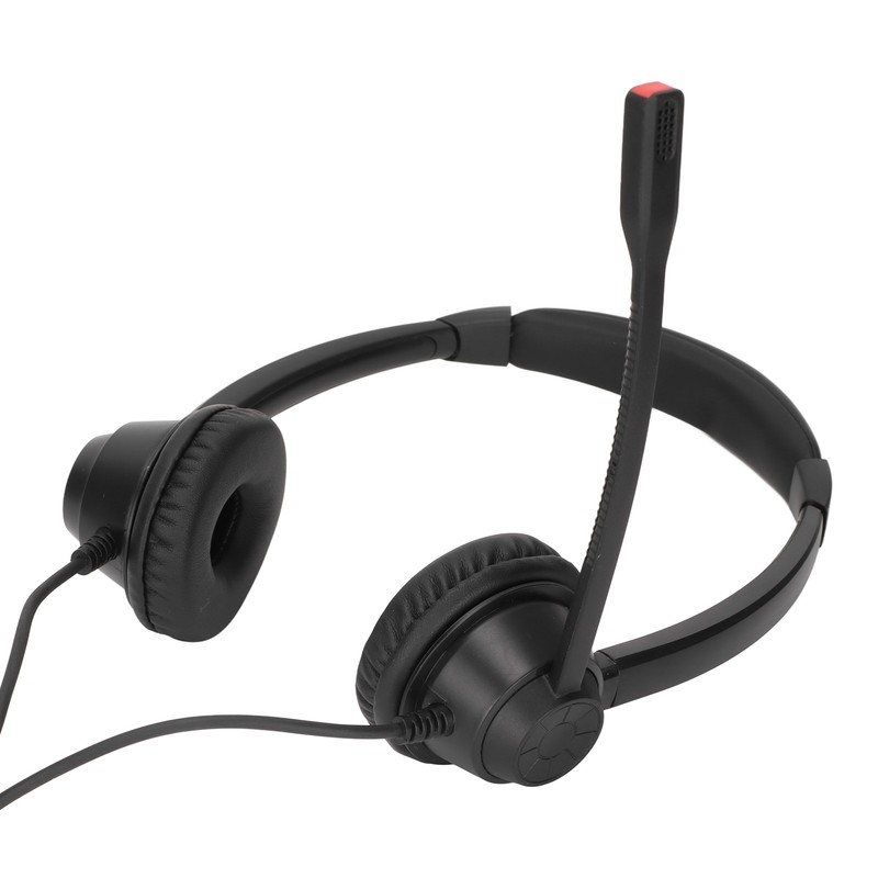 RJ9 Phone Headset Built in HD Microphone Binaural Office Headset