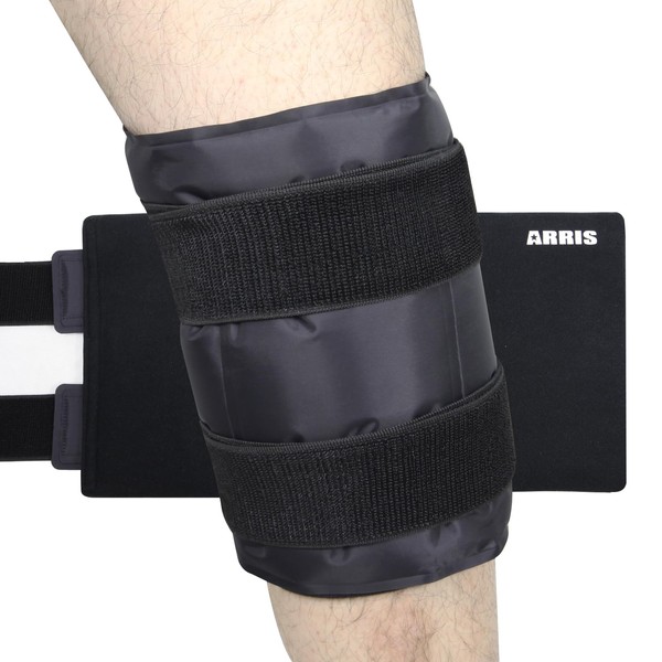 ARRIS Knee Ice Pack Wrap, Large Hot Cold Therapy Wrap for Pain Relief for Knee Surgery, Recovery, Aches, Bruises & Sprains,Injuries