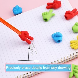 Pack of 40 Pencil Erasers Rubber, Pencil Top Erasers, for Funny Novelty Rock Paper Ridges Erasers