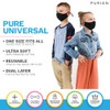 PURIAN Black Cloth Face Mask for Kids, Reusable Face Masks,