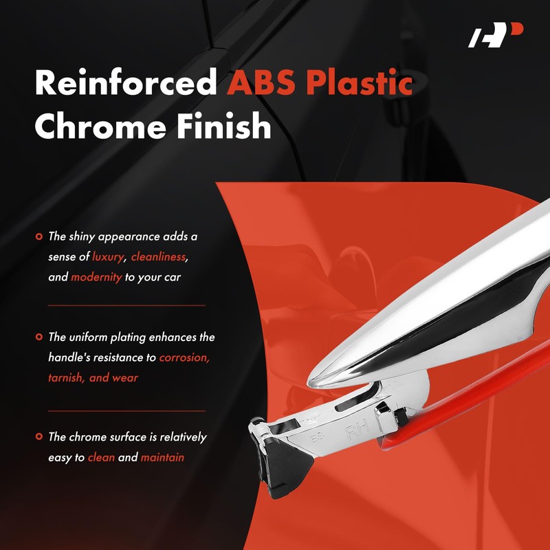 A-Premium Rear Driver and Passenger Side Exterior Door Handle Compatible