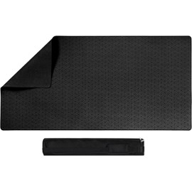 Feltectors TCG Game Mat for MTG Table Top Board Game Playmat for Card Gaming RPG, Dice Games, Water Resistant with Carry Storage Case 24 x 48 Inches, Black