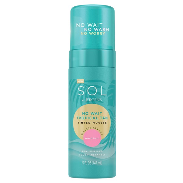 Sol by Jergens, Sunless Self Tanner Mousse, No Wait Tropical