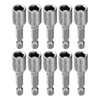 sourcing map 10pcs Hex Nut Driver Drill Bit 5/16" 6-Point